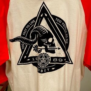 Obey xl 3/4 sleeve